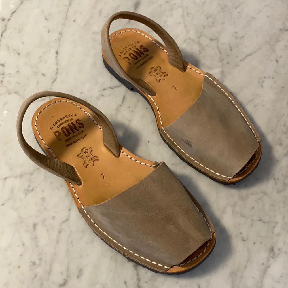 Pons Avarcas Sandal Taupe Womens 7